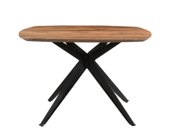 Industriële design tafel met een stoere uitstraling. Deze tafel is uitgevoerd met een stijlvolle en aparte metalen poot, Scandinavisch design