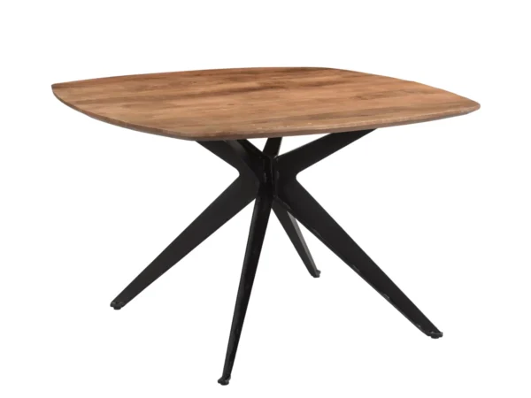Industriële design tafel met een stoere uitstraling. Deze tafel is uitgevoerd met een stijlvolle en aparte metalen poot, Scandinavisch design