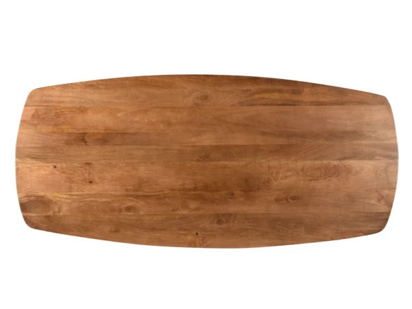 Deens design eettafel in duurzaam hardhout met metalen poot. Deze tafel is uitgevoerd met een spinpoot en Deens design ovaal blad.