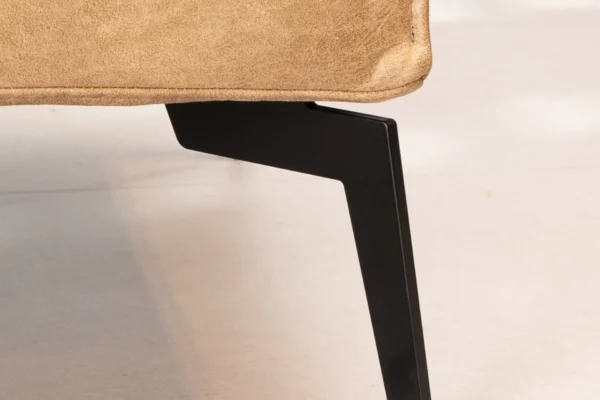 Sustainable, contemporary, and comfortable ECO leather pouf with round elements and cushions. Mix of genuine leather and polyester - TEAK2.