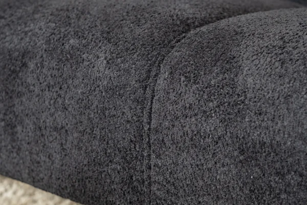 Sustainable, contemporary, and comfortable bouclé sofa with round elements and cushions. Bouclé sofa, high Martindale score - TEAK