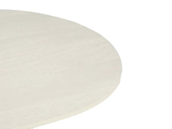 Beige bijzettafel met chique, stijlvolle uitstraling. Deze trendy tafel is uitgevoerd met een rond blad, trendy design en  stijlvolle conische poot